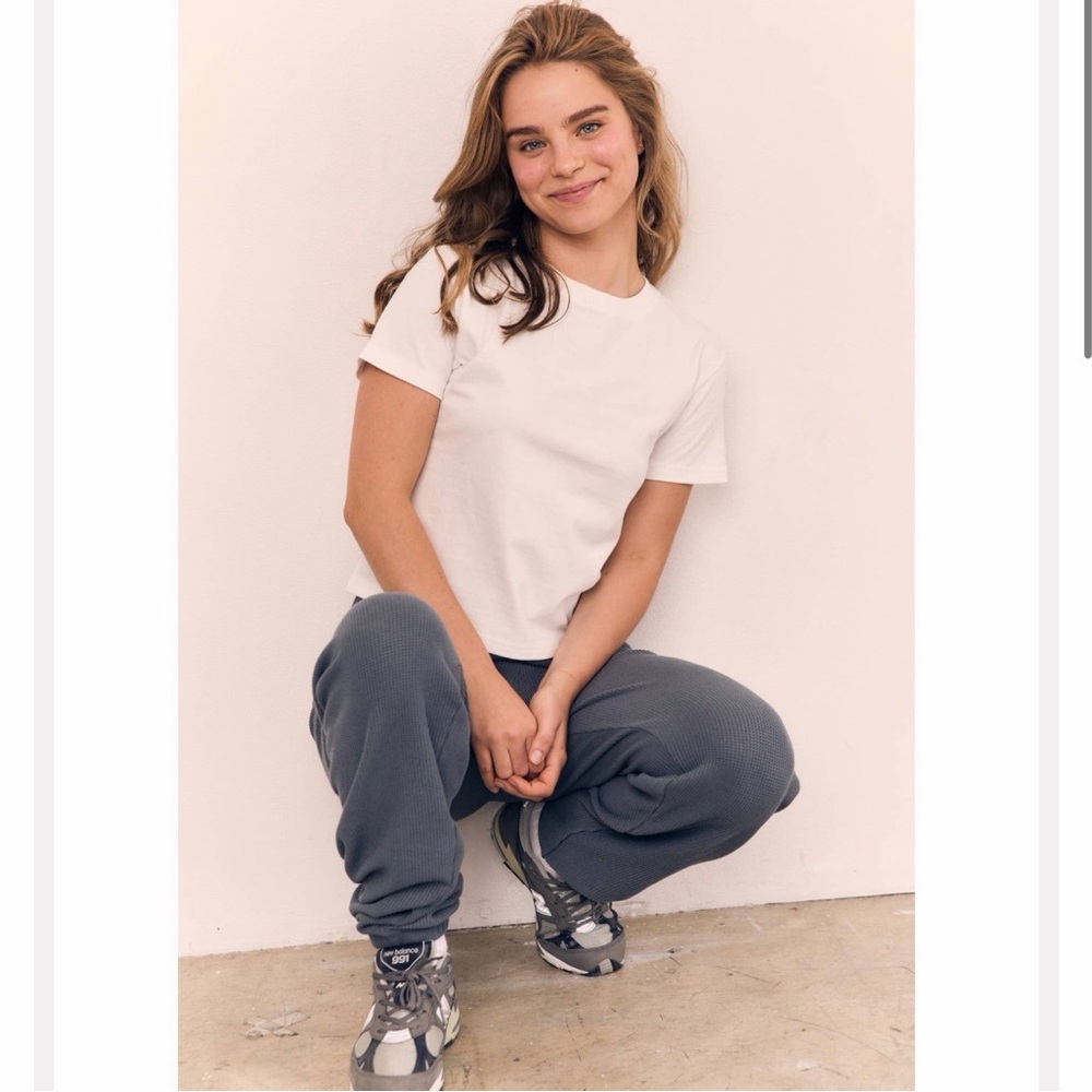 Mineral Washed Cotton Blank Cropped Tee